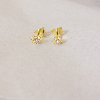 Tiny Crystal Post Earrings